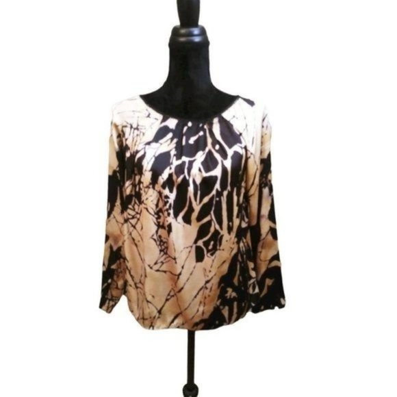 Elie TAHARI Silk Lightweight Keyhole Back Bow‎ Tie Blouse - Picture 2 of 11